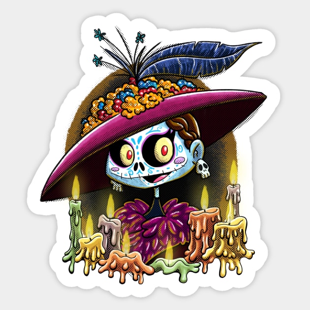 Catrina deluxe Sticker by Pingolito